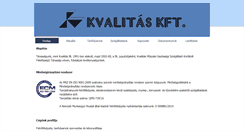 Desktop Screenshot of kvalitaskft.hu